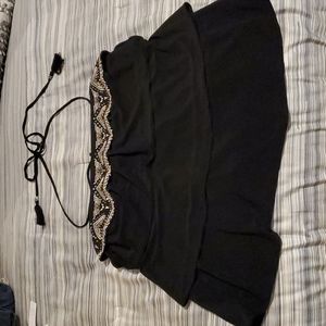 WHBM size small black strapless top